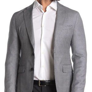 NEW Burberry 100% Wool Men's Stirling Blazer Size 48R Light Blue NWT